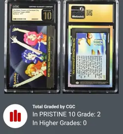 CGC PRISTINE 10 EP7 The Water Flowers of Cerulean City - Topps - Pokemon - POP 2 - Image 4