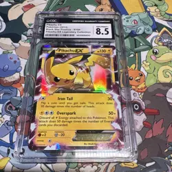 Pokemon TCG Pikachu EX XY84 Black Star Promo Legendary Collection Holo CGC 8.5 - Image 1