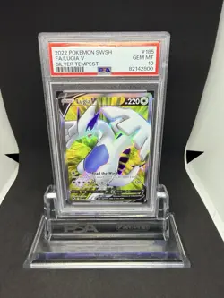 2022 Pokemon SWSH FA Lugia V Silver Tempest #185 PSA 10 - Image 1