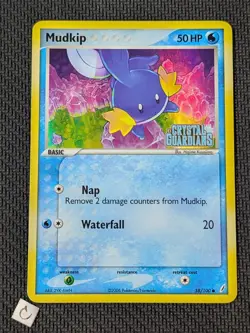 Mudkip 58/100 - Crystal Guardians Stamped Reverse Holo Pokemon TCG LP VLP - Image 1