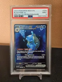 2023 Pokemon Mew EN Blastoise EX Special Illustration Rare #200/165 PSA 9 - Image 1