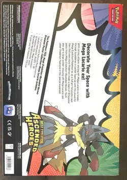 Pokemon TCG Mega Evolution Ascended Heroes Premium Poster Collection Lucario New - Image 2