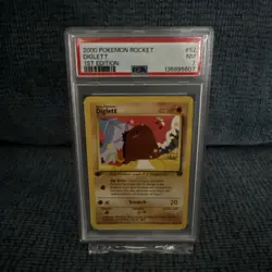 2000 Pokemon Team Rocket 1st Edition Diglett 52/82 PSA 7 Mint - Image 1