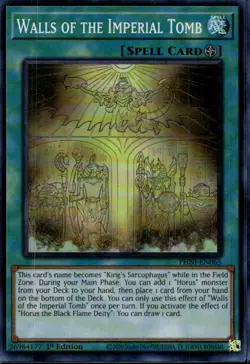 Walls of the Imperial Tomb 1st Ed Super Rare PHNI-EN065 Yu-Gi-Oh! - Image 1