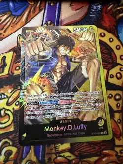 Monkey.D.Luffy ST13-003 Leader The Three Brothers Foil One Piece TCG NM - Image 1