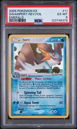 PSA 6 EX-MT Pokemon Swampert EX Emerald Reverse Rev Holo Foil #11 - Image 1
