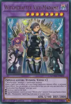 MAMA-EN020 Witchcrafter Vice-Madame 1st Edition Ultra Rare Near Mint YuGiOh TCG - Image 1