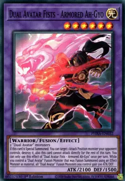 PHRA-EN032 DUAL AVATAR FISTS - ARMORED AH-GYO SUPER RARE 1ST ED NM YuGiOh TCG - Image 1