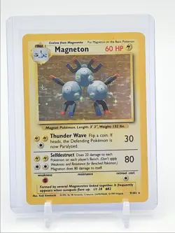 MAGNETON 1999 POKEMON BASE SET RARE HOLO A 9/102 Q1048 - Image 1
