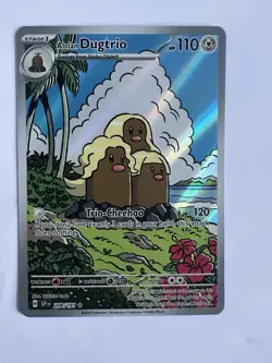 Pokemon Alolan Dugtrio 208/191 Surging Sparks Holo Illustration Rare - Image 1