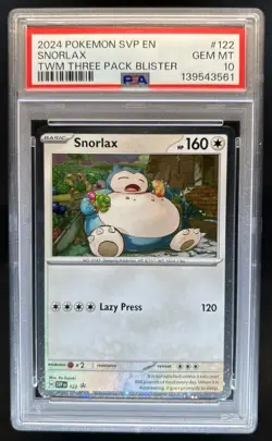 2024 Pokemon SV Black Star Promos Snorlax #122 PSA 10 GEM MINT - Image 1