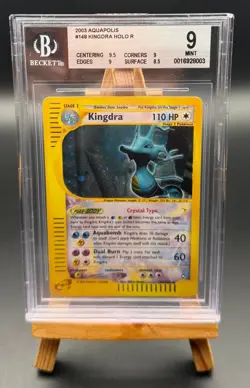 KINGDRA HOLO R 148 -E AQUAPOLIS POKEMON BGS 9 SILVER - Image 1