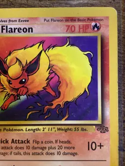 1999 Wizards of the Coast Jungle Flareon 19/64 Rare (Non-Holo) LP - Top Loader - Image 4