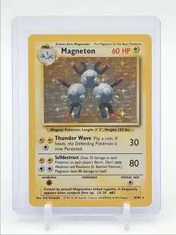 MAGNETON 1999 POKEMON BASE SET RARE HOLO 9/102 Q1048 - Image 1