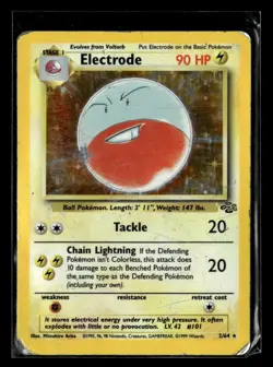 1999 Pokemon Jungle Electrode Holo Rare 2/64 UX1772 - Image 1