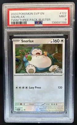 2024 Pokemon SV Black Star Promos Snorlax #122 PSA 9 - Image 1