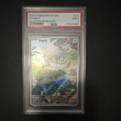 Pokemon Starly Illustration Rare Holo SV01 221/198 PSA 9 Scarlet & Violet 2023 - Image 1