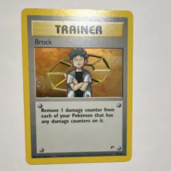 Pokemon TCG Brock 015/132 Gym Heroes Holo Rare Unlimited Ken Sugimori - Image 1