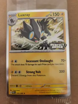 Pokemon TCG Luxray Perfect Order 028/088 Mega Evolution 150 HP English - Image 1