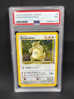 1999 POKEMON JUNGLE #5 KANGASKHAN-HOLO PSA 7 - Image 1
