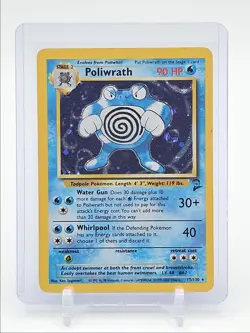 POLIWRATH 2000 POKEMON BASE SET 2 HOLO RARE 15/130 Q1048 - Image 1