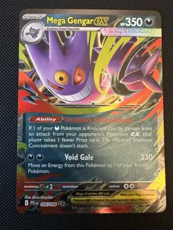 Pokemon TCG - Mega Gengar ex 056/094 Near Mint Double Rare Phantasmal Flames - Image 1