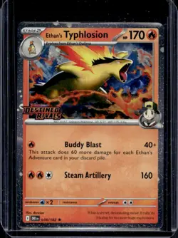 2025 Pokemon Destined Rivals Ethan's Typhlosion Promos Holo #034/182 - Image 1