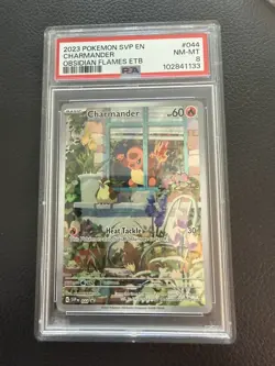 PSA 8 2023 POKEMON SVP EN-SV BLACK STAR PROMO #044 CHARMANDER NM-MT POKEMON - Image 1