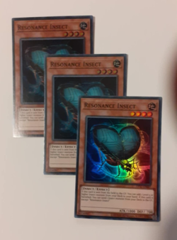 3 x Resonance Insect (PLAYSET) SUPER RARE Unlimited VLP OP17-EN007 - Image 1