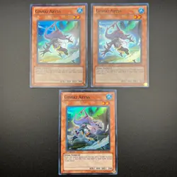 YuGiOh 3x Playset Gishki Abyss HA05-EN031 Super Rare 1st Edition NM - Image 1