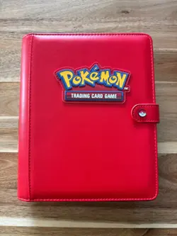 Official Pokemon Trading Card Game Binder (Red) With Cards Included - Image 1
