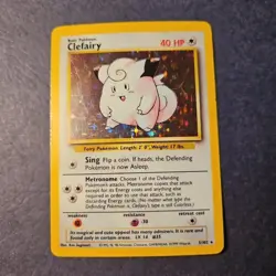 Clefairy - 5/102 - Pokemon Base Set Unlimited Holo Rare Card WOTC MP - Image 1