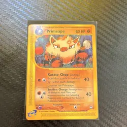 Pokemon Primeape Aquapolis Rare Stage 1 Card 029/147 80 English 2002 - Image 1
