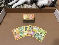 Vintage Pokemon Card WOTC Bulk Lot 121 Cards LP-DMG (Pikachu, Charmander, Etc.) - Image 1