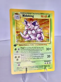 Nidoking 1st Edition Base Set GERMAN Holo Rare 11/102 Pokemon Card - Image 1