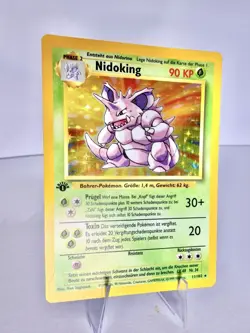 Nidoking 1st Edition Base Set GERMAN Holo Rare 11/102 Pokemon Card - Image 2