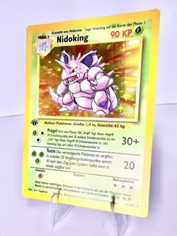 Nidoking 1st Edition Base Set GERMAN Holo Rare 11/102 Pokemon Card - Image 3