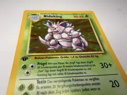 Nidoking 1st Edition Base Set GERMAN Holo Rare 11/102 Pokemon Card - Image 5
