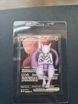 💥Pokemon Destined Rivals Team Rocket's Mewtwo EX 213/182 Full Art Card 💥 - Image 1