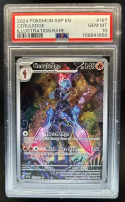 2024 Pokemon Surging Sparks Ceruledge Illustration Rare #197/191 PSA 10 GEM MINT - Image 1