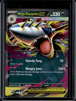 2025 Pokemon Phantasmal Flames Mega Sharpedo ex Double Rare #061/094 - Image 1