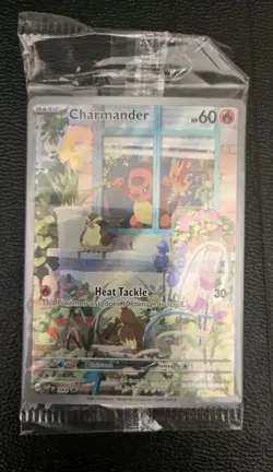 2023 Pokemon CHARMANDER BLACK STAR PROMO Scarlet & Violet #EN 044 FULL ART NM-MT - Image 1