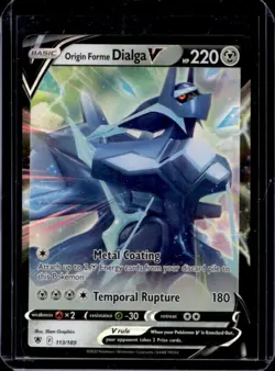 2022 Pokemon SWSH Astral Radiance Origin Forme Dialga V Ultra Rare #113/189 - Image 1
