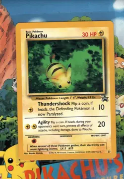 Pokemon TCG Bumble bee Pikachu 27 Wotc Promo Played creased - Image 1