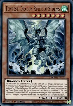 Tempest, Dragon Ruler Of Storms - Ultra Rare 1st Ed. BLMM-EN120 - NM - YuGiOh - Image 1