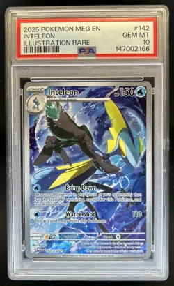 2025 Pokemon Mega Evolution Inteleon Illustration Rare #142/132 PSA 10 GEM MINT - Image 1