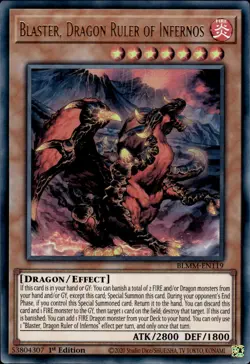 Blaster, Dragon Ruler Of Infernos - Ultra Rare 1st Ed. BLMM-EN119 - NM - YuGiOh - Image 1
