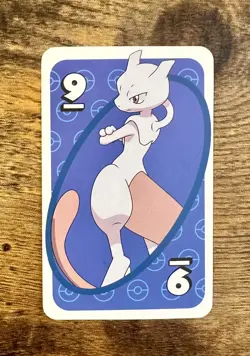 Mewtwo #9 Blue Uno Deck Pokemon Card Nintendo Pocket Monsters Promo Rare - Nm - Image 1