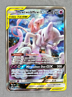 Mewtwo & Mew GX SM191 Pokemon Promo Sun & Moon Tag Team - Image 1