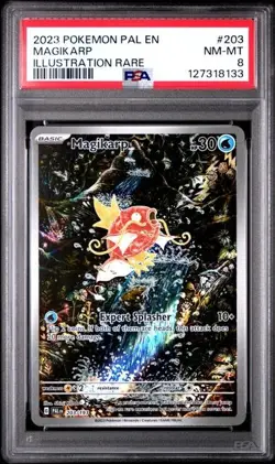 MAGIKARP 2023 POKEMON PALDEA EVOLVED ILLUSTRATION RARE 203/193 PSA 8 - Image 1